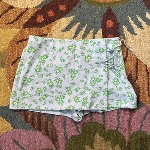 Zara Women's Blue and Green Skirt